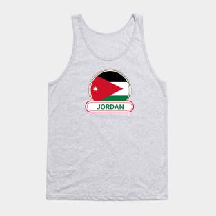 Jordan Country Badge - Jordan Flag Tank Top